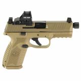509M Tactical, Striker Fired, Semi-automatic, Polymer Frame Pistol, Mid-Size, 9MM, 4.5" Barrel, Threaded 1/2X28, Matte Finish, Flat Dark Earth, Inlcudes Holosun 407C Red Dot Sight, Non-Manual Safety, Optic Height Night Sights, 2 Magazines, (1)-24 Round