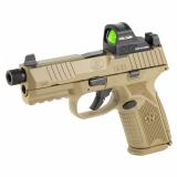 509M Tactical, Striker Fired, Semi-automatic, Polymer Frame Pistol, Mid-Size, 9MM, 4.5" Barrel, Threaded 1/2X28, Matte Finish, Flat Dark Earth, Inlcudes Holosun 407C Red Dot Sight, Non-Manual Safety, Optic Height Night Sights, 2 Magazines, (1)-24 Round
