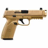 510 MRD Comp, Striker Fired, Semi-automatic, Full Size, 10MM, 4.43" Barrel, FN Quick Connect Compensator, Matte Finish, Flat Dark Earth, 15 Rounds 66-102127