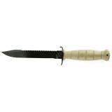 OEM Field Knife, 6.5" Fixed Blade, Root Saw, Flat Dark Earth, Polymer, Plain Edge KD039179