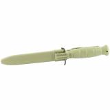 OEM Field Knife, 6.5" Fixed Blade, Root Saw, Battlefield Green, Polymer, Plain Edge KF039181