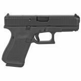 19 Gen5 MOS, Striker Fired, Compact Size, 9MM, 4.02" Marksman Barrel, Polymer Frame, Matte Finish, Fixed Sights, 10Rd, 3 Magazines, Front Serrations, Ambidextrous Slide Stop Lever, Flared Mag Well, nDLC Finished Slide and Barrel, No Finger Grooves PA1