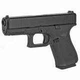 19 Gen5 MOS, Striker Fired, Compact Size, 9MM, 4.02" Marksman Barrel, Polymer Frame, Matte Finish, Fixed Sights, 10Rd, 3 Magazines, Front Serrations, Ambidextrous Slide Stop Lever, Flared Mag Well, nDLC Finished Slide and Barrel, No Finger Grooves PA1