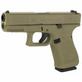 19, GEN 5, Semi-automatic, Striker Fired, Compact, 9MM, 4.02", Coyote Tan, Interchangeable, 15 Rounds, 3 Mags, Front Serrations, Fixed Sights, Polymer, DLC PA195S204-CT