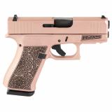 43X, Striker Fired, Semi-automatic, Polymer Frame Pistol, Sub-Compact, 9MM, 3.41" Barrel, Custom Rose Gold Paisley Finish with Laser Engraving by Skydas, Fixed Sights, 10 Rounds, 2 Magazines UX4350204-RGLAS