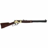 Brass, Lever Action Rifle, 30-30 Winchester, 20" Octagon Barrel, Brass Receiver, Side Load Gate, Fully Adjustable Semi Buckhorn Sights, American Walnut Stock, 5 Rounds H009BG