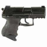 P30 SubKompact S, Semi-automatic, V3 DA/SA, Compact, 9MM, 3.27" Barrel, Matte Finish, Black, Manual Safety, Front Night Sight, 2 Magazines, 10 Rounds 81001110