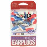 Super Leight Ear Plugs, Foam, NRR 33, Uncorded, Red/White/Blue, 10 Pair 01891