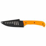 Extrak XL, Fixed Blade Knife, CPM MagnaCut Steel, Plain Edge, 3.9" Clip Point Blade, Stone Tumbled Finish, Orange G-10 Handle, Silver Blade, Includes Sheath 35850