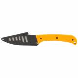 Extrak, Fixed Blade Knife, CPM MagnaCut Steel, Plain Edge, 3.3" Clip Point Blade, Stone Tumbled Finish, Orange G-10 Handle, Silver Blade, Includes Sheath 35860