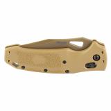 SIG K320 M17/M18, Folding Knife, PVD Finish, Coyote Tan Blade and Frame, Tanto Point, 3.5" Blade Length, CPM-S30V Blade Steel, Plain Edge, ABLE Lock 36361
