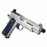 Rapide Ice, 1911, Semi-automatic, Full Size, 45ACP, 5.5" Threaded Barrel, Matte Finish, Silver, G-10 Grips, Optic Ready, 8 Rounds 3000450