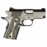 Eclipse Ultra II 1911 |45ACP 3" Match Grade Bull Barrel, Two Tone Finish, Front Cocking Serrations, Night Sights, Double Diamond Wood Grips, One 7-Round Magazine