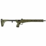 Model Sub 2000, Gen 3, Semi-automatic Rifle, 9MM, 16.1" Barrel, Threaded 1/2x28, Blued Finish, Green Furniture, Adjustable Sights, 1 Magazine, 15 Rounds, For Glock Magazines SUB2K9GLKGRN