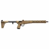Model Sub 2000, Gen 3, Semi-automatic Rifle, 9MM, 16.1" Barrel, Threaded 1/2x28, Blued Finish, Tan Furniture, Adjustable Sights, 1 Magazine, 10 Rounds, For Glock Magazines SUB2K9GLKTAN10