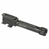 9INE Barrel, Fluted, 1/2-28 Thread Pattern, Fits Glock 43/43x, DLC Finish, Black, Includes Matching Thread Protector 01-GB-G43-TH-BLK
