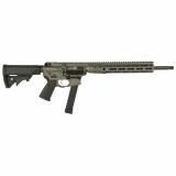 IC NINE, Semi-automatic Rifle, 9MM, 16" Cold Hammer Forged Barrel, Threaded 1/2-28, Adjustable Stock, Tungsten Gray, 27 Rounds, 1 Magazine ICR9TG16