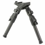 GRND-POD Bipod, Height Adjustable, Four Locking Positions (0, 50, 80, and 180 Degrees), RRS Dovetail/ARCA Attachment Interface, Aluminum Core, Carbon Fiber Legs, Matte Finish, Black 105561-BLK