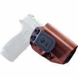 Hybrid Holster, Inside Waistband Holster, Ambidextrous, Fits Sig P365 X-Macro, Kydex with Leather Shell, Includes 1.5" Belt Attachment, Brown H3-SIG-6-BR1