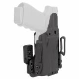 Pro Holster, Inside Waistband Holster, Ambidexrous, For Glock 19 with Streamlight TLR 7, Kydex, Includes 1.5" Belt Attachment, Black H5-GL-1-WL-7