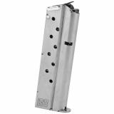 Magazine, 9MM, 9 Rounds, Fits 1911, Includes 1 Thick and 1 Thin Base Pad, Stainless, Silver 849