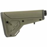 UBR Gen 2, Utility/Battle Rifle Adjustable Carbine Stock, Buffer Tube Included, Fits AR15/M4/AR10/SR25, OD Green MAG482-ODG