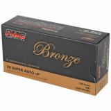 Bronze Line .38 Super Auto +P 130 Grain Full Metal Jacket Box of 50 Rounds