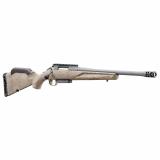 American Rifle Ranch, Generataion II, Bolt Action Rifle, 450 Bushmaster, 16.4" Barrel, 1:9.5 Twist, Threaded 5/8x24, Muzzle Brake, Cerakote Finish, Cobalt, Flat Dark Earth Splatter Synthetic Stock, Manual Safety, Picatinny Rail, 3 Rounds, 1 Magazine 4692