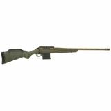 American Generation II, Predator, Bolt Action Rifle, 204 Ruger, 22" Spiral Fluted Barrel, 1:12 Twist, Threaded 1/2"-28, Muzzle Brake, Cerakote Finish, Burnt Bronze, Green Splatter Synthetic Stock, Manual Safety, Picatinny Rail, 10 Rounds, 1 Magazine 4693