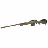 American Generation II, Predator, Bolt Action Rifle, 204 Ruger, 22" Spiral Fluted Barrel, 1:12 Twist, Threaded 1/2"-28, Muzzle Brake, Cerakote Finish, Burnt Bronze, Green Splatter Synthetic Stock, Manual Safety, Picatinny Rail, 10 Rounds, 1 Magazine 4693