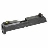 MAX-9 Slide Assembly, Complete Slide, Includes Sights, Barrel, Extractor, and Other Slide Components, Compatible with Ruger MAX-9, Optic Ready, Black Oxide Finish, Black 90744