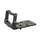 Guardian, Trijicon RMR Optic Guard Mount, Fits MOS Glock, Anodized Finish, Black, Includes Stealth Back Up Iron Sights G1501