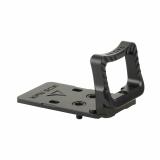 Guardian, Trijicon RMR Optic Guard Mount, Fits MOS Glock, Anodized Finish, Black, Includes Stealth Back Up Iron Sights G1501