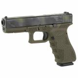 22 Gen3, Striker Fired, Semi-automatic, Polymer Frame Pistol, Full Size, 40 S&W, 4.49" Barrel, Black Multicam Slide With OD Green Frame, Fixed Sights, 15 Rounds, 2 Magazines, Glock OEM Rail, Right Hand, Laser Engraved Frame, Optic Cut 300-109-0100-09