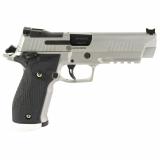 P226 XFive, Single Action Only, Semi-automatic, Metal Frame Pistol, Full Size, 9MM, 5" Barrel, Stainless Steel Frame, Hogue G10 Piranha Grips with Alloy Magwell, Fully Adjustable AX3 Trigger, 10 Rounds, 3 Magazines 226X5-9-STAS-10