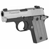 P238 |380ACP, 2.7" Barrel, Alloy Frame, Two-Tone Finish, Single Action Only, Grey Polymer Grips, Night Sights, 6Rd, 1 Magazine, California Compliant 238-380-TSS2-CA
