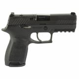 P320, Compact, Striker Fired, Semi-automatic, Polymer Frame Pistol, Compact, 9MM, 3.9" Barrel, Nitron Finish, Black, Optics Ready Slide, Siglite Night Sights, 15 Rounds, 2 Magazines 320C-9-BSSP