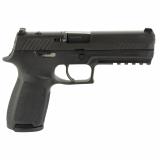 P320, Full Size, Striker Fired, Semi-automatic, Polymer Frame Pistol, Compact, 9MM, 4.7" Barrel, Nitron Finish, Black, Optics Ready Slide, Siglite Night Sights, 10 Rounds, 2 Magazines 320F-9-BSSP-10