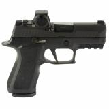 P320, X-Compact, Striker Fired, Semi-automatic, Polymer Frame Pistol, 9MM, 3.6" Barrel, Nitron Finish, Black, ROMEO-X Reflex Sight, Modular X Grip, XRAY3 Night Sights, XSeries Flat Trigger, 15 Rounds, 2 Magazines 320XC-9-BXR3-RXX