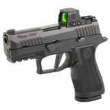 P320, X-Compact, Striker Fired, Semi-automatic, Polymer Frame Pistol, 9MM, 3.6" Barrel, Nitron Finish, Black, ROMEO-X Reflex Sight, Modular X Grip, XRAY3 Night Sights, XSeries Flat Trigger, 15 Rounds, 2 Magazines 320XC-9-BXR3-RXX