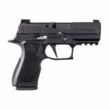 P320 X-Compact 9MM, 3.6" Barrel, Nitron Finish, Black, Modular X Grip, XRAY3 Night Sights, 15 Rounds, XSeries Flat Trigger, Optics Ready w/ R2 Base Plate, 2 Magazines 320XC-9-BXR3P-R2 Striker Fired, Semi-automatic, Polymer Frame Pistol