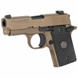P938 Emperor Scorpion |9mm 3" Barrel Siglite Nights Sights Flat Dark Earth Frame and Slide Finish G10 Piranha Grips, 1 5-Round + 1 6-Round Magazine