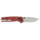 Terminus XR, Folding Knife, 2.95" Straight Clip Point, Crimson Red G10 Handle, D2 Steel, Stonewashed Finish, Silver SOG-TM1023-CP