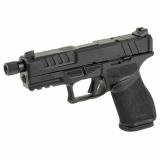 Echelon 4.0C, Semi-automatic, Striker Fired, Polymer Framed Pistol, Full Size, 9MM, 4.7" Barrel, Threaded 1/2X28, Melonite Finish, Black, Optics Ready Slide, 3-Dot Tritium Night Sights, 2 Magazines, (1)-18 Round and (1)-15 Round ECT9409B-3D