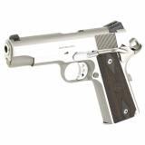 Garrison, 1911, Single Action Only, Semi-automatic, Metal Frame Pistol, Commander Size, 9MM, 4.25" Match Grade Barrel, Stainless Finish, Silver, Wood Grips, 3-Dot Combat Sights, Manual Thumb Safety, Grip Safety, 9 Rounds, 1 Magazine PX9417S