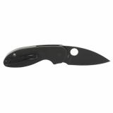 Efficient, Folding Knife, 8Cr13MoV, Plain, Drop Point, Black Blade, Circle Thumb Hole/Pocket Clip, 3", Blk G10 C216GPBBK