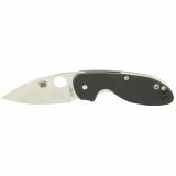 Efficient, Folding Knife, 8Cr13MoV, Plain, Drop Point, Circle Thumb Hole/Pocket Clip, 3", Blk G10 C216GP