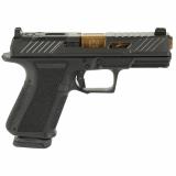 MR920, 9mm, Black Frame, Elite Slide Optic Black, Spiral Unthreaded Barrel Bronze, SS Rod, Grn Trit