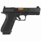 DR920, 9mm, Black Frame, Elite Slide Optic Black, Spiral Unthreaded Barrel Bronze, SS Rod, Grn Trit