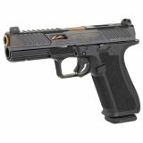 DR920, 9mm, Black Frame, Elite Slide Optic Black, Spiral Unthreaded Barrel Bronze, SS Rod, Grn Trit